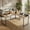 Natrual, variant on Demi Bonn 95" 2-Person L-Shaped Long Reversible Computer Desk with Monitor Stand, Small Home Office Desk Study Writing Table, Rustic Brown