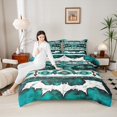 thumbnail image 4 of Castle Fairy Boho Hippie Aztec Twin Comforter Sets for Adults,Cow Print Bedding Set, 4 of 8