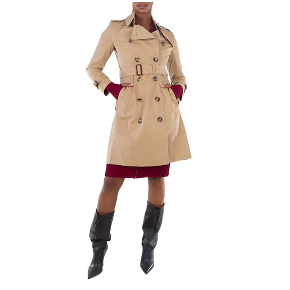 Burberry Mid-length Chelsea Heritage Trench Coat In Honey, Brand Size 4 (US Size 2)