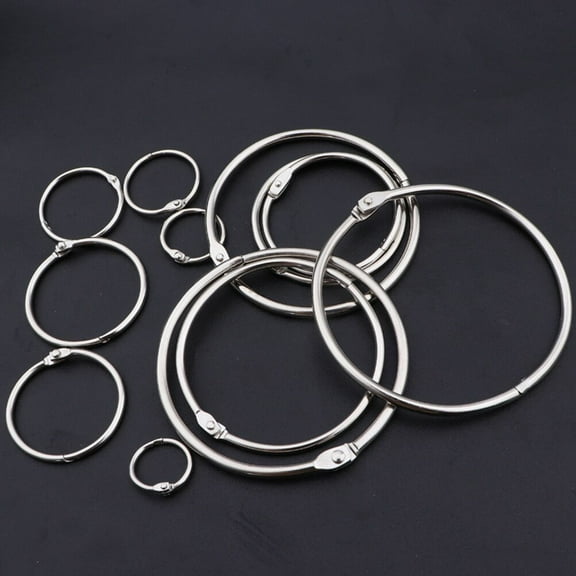 Raindrops  50 Pcs Metal Book Ring Binder Rings for Loose Objects Office
