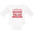 thumbnail image 3 of Inktastic Polish Heritage I Love My Awesome Family Boys or Girls Long Sleeve Baby Bodysuit, 3 of 5