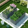 thumbnail image 6 of 2PCS Outdoor Metal Raised Garden Bed,6x3x2ft Planter Box for Vegetables,Flowers,Herbs w/269 Gallon Capacity,Black, 6 of 9