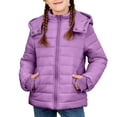thumbnail image 6 of Cethrio Girls Puffer Jackets, Zip up Casual Lightweight Long Sleeve Winter Outerwear Purple Size 3-4 T, 6 of 8