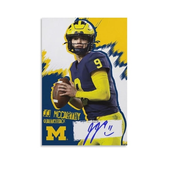 JJ McCarthy Poster Canvas Poster Posters Art Print Wall Photo Paint Poster Hanging Picture Family Bedroom Decor Gift 12x18inch(30x45cm)