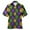 Purple, variant on Summer Carnival Shirt For Men Color Block Short Sleeve Lapel Collar Tops Stylish Regular Fit Men's Mardi Gras Festival T-Shirt Gold Size L