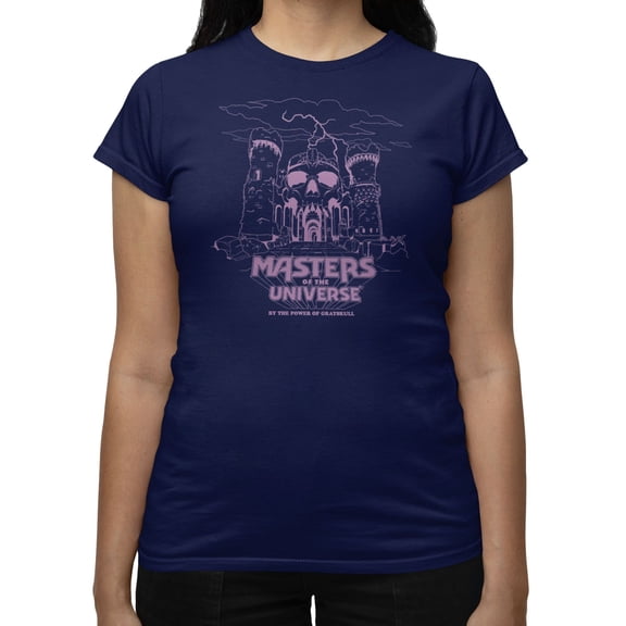 Masters Of The Universe Movie Grayskull Entrance Outline Women's T Shirt (Navy, S-XXL)