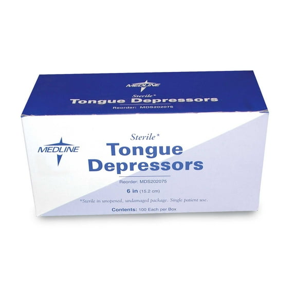 Sterile Tongue Depressors, 100/bx