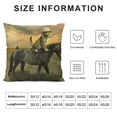 thumbnail image 6 of COMIO Cat Cowboy Throw Pillow Cover, Funny Cat Cowboy on a Horse Decorative Cotton Linen Cushion Pillow Case for Bed Sofa White, 6 of 6