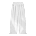 thumbnail image 6 of vdgthytj Athletic Pants for Women Elastic High Waist Wide Leg Adjustable Cuff Running Jogging Casual Trousers with Pockets(X-Large,White), 6 of 8