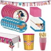 Wonder Woman Birthday Tableware for 8 Guests, Superhero Plates, Napkins, Utensils, and Decorations