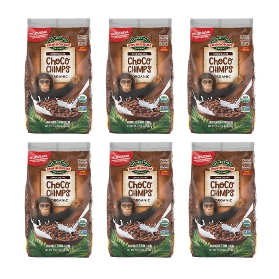 EnviroKidz Organic Choco Chimps Breakfast Cereal, 24oz Bag (pack of 6)