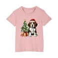 thumbnail image 2 of Christmas Shirts Toddler Boy Girls T-Shirt Christmas Graphic Tees Holiday Tops Pink 4-5 Years, 2 of 4