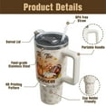 thumbnail image 4 of 40 oz Fall Tumblers with Handle and Straw, Pumpkin 40oz Stainless Steel Vacuum Insulated Travel Coffee Mug Cup Water Bottle, Thanksgiving Autumn Decor Stuff Accessories Gifts for Women, 4 of 6