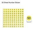 thumbnail image 2 of Unique Bargains Number Stickers, 1-100 Round Number Labels Vinyl Sticker Black on Yellow for Sorting Boxes Lockers, 50 Sheets, 2 of 7
