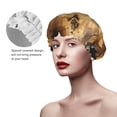 thumbnail image 2 of KLL Antique Map Adventure Scene Pattern Shower Cap & Bath Cap for Women,Reversible Oversized Waterproof Shower Caps for all Hair Lengths,Elastic Reusable Bathing Hair Cap, 2 of 6