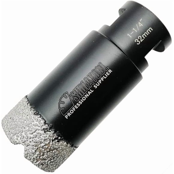 SHDIATOOL Forets à Mèche Diamant 1-1/4 Pouce pour Carrelage en Porcelaine Céramique Marbre Brique Scie à Trous sous Vide Brasée 32mm