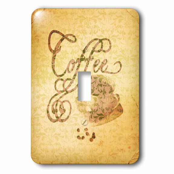 3dRose, Vintage Style Cup of Coffee, single toggle switch