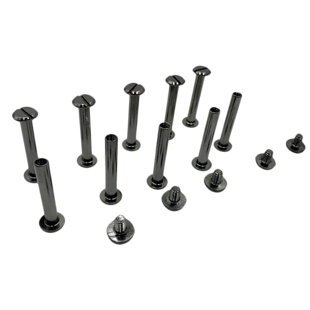 Abbracc 10x Binding Screws Binding Screws Rivets Posts Nail Belt Screws, for Connecting 10x25mm