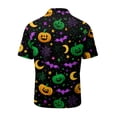 thumbnail image 5 of BRANROY Halloween Sports Polo Shirts Men - Funny Graphic Short Sleeve Button Down Casual Summer Tops with Novelty Print and Mesh Breathable for Golf and Daily Wear,Purple S, 5 of 7