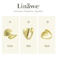 thumbnail image 3 of Linawe Gold Hug Adjustable Rings for Women, Thumb Pinky Spoon Chunky Ring Jewelry, Stackable Infinity Signet Knuckle Finger Rings, 3 of 7