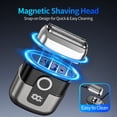 thumbnail image 6 of FDDAI Electric Razor for Men Rechargeable – Compact Foil Shaver with 8000RPM Motor, IPX7 Waterproof, USB C Cordless Beard Trimmer – Portable Mini Electric Shaver for Travel, Face & Head, 6 of 8
