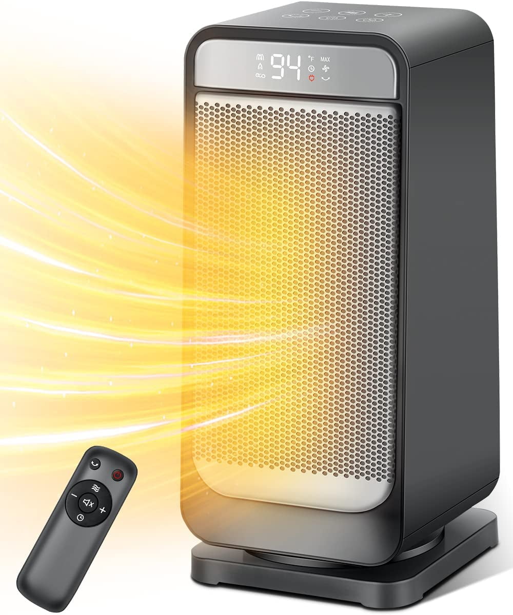 MINYIKJ Space Heater, 1500W Fast Heating Ceramic Electric Space Heater for  Indoor Use with Thermostat, 5 Modes, 24Hrs Timer, LED Display, Oscillating  Portable Heaters Ideal for Bedroom u0026 Garage Use - Walmart.com