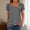 Black, variant on Womens Puff Short Sleeve Tops Slim Striped Print Square Neck T-Shirts Breathable Soft Work Tee Pullover Outfits Grey XXL