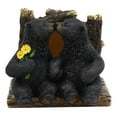thumbnail image 3 of Ebros Romantic Kissing Black Bears Seated By Tree Logs Kitchen Napkin Holder 5"H, 3 of 8