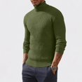 thumbnail image 4 of Domuza Mens Turtleneck Pullover Sweater, Slim‑Fit Stretch Long‑Sleeve Solid Rib‑Knit Top, Lightweight Basic Casual Warm Sweater for Autumn Winter, 4 of 6