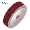 thumbnail image 3 of Unique Bargains 2 Pack Twisted Nylon Twine Thread Beading Cord 2mm 13M/43 Feet Extra Strong Braided Nylon String, Dark Red, 3 of 6