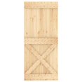 thumbnail image 3 of vidaXL Porte NARVIK 90x210 cm Bois Massif Pin, 3 of 5