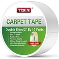 thumbnail image 1 of YYXLIFE Double Sided Carpet Tape for Area Rugs Carpet Adhesive Removable Multi-Purpose Rug Tape Cloth for Hardwood Floors  Carpets Heavy Duty Sticky Tape  2 Inch x 10 Yards  White, 1 of 6