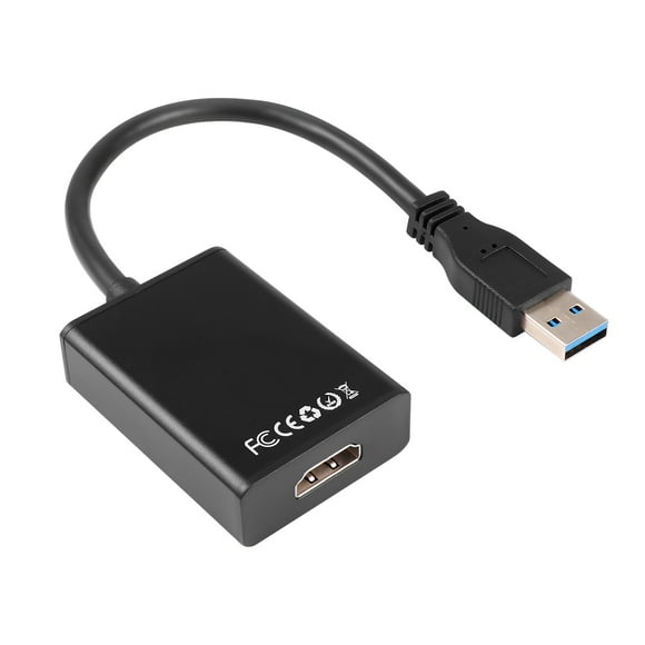 FRCOLOR Adaptateur usb vers hdmi usb 3.0 vers Vidéo, Convertisseur 1080P Complet pour Ordinateur Portable Noir, 1,97 Pouces X 1,46 Pouces X 0,47 Pouces