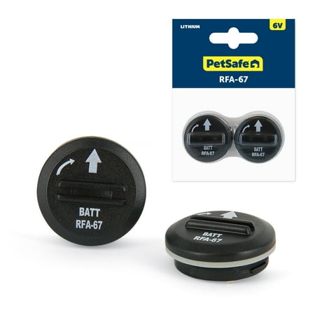 PetSafe RFA-67 6 Volt Replacement Batteries, 2 Pack, RFA-67D-11, Black