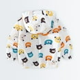thumbnail image 5 of B91xZ Toddler Cute Jacket Kids Baby Girls Boys Cartoon Zipper Hooded Windproof Coat Windbreaker Warm Outwear (White,18-24 Months), 5 of 5