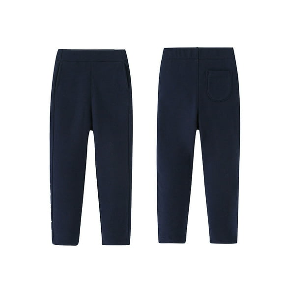 Aayomet Toddler Girl Leggings Girls Leggings Cotton Full Length Stretchy Kids Pants Footless (Navy,10-12 Years)