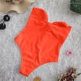 thumbnail image 3 of One Piece Swimsuits for Women Off Shoulder Solid Bathing Suits Beachwear Tummy Control Push Up Swimwear,Suitable for Holiday, Travel and Seaside, 3 of 4