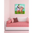 thumbnail image 4 of Marmont Hill - "Pig and Penguin" by Janet Nelson Painting Print on Wrapped Canvas, 4 of 5