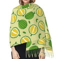 thumbnail image 5 of Shawl Wraps for Women - Cute Durian Green Yellow Oversized Fall Winter Fashion Blanket Scarf for Women, 5 of 6