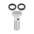 thumbnail image 1 of Unique Bargains 1 Set Car Brake Line Fitting Adapter 1.34' Length M10x1.5 Brake Line Thread Single Hollow Bolt, 1 of 7
