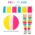 thumbnail image 4 of Wowstyle 2 Pairs Leg Warmers for Women 80s Ribbed Knit Leg Warmer Pack for Ballet Dance Figure Skating Yoga Party Neon, 4 of 7