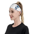 thumbnail image 3 of Daiia Blue Flying Butterflies printed Men's Performance Headband,Sports Headbands,Moisture Wicking Workout Headband, 3 of 9