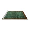 thumbnail image 2 of Ahgly Company Machine Washable Indoor Square Abstract Turquoise Blue Modern Area Rugs, 8' Square, 2 of 4