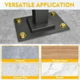 thumbnail image 4 of Handrails for Outdoor Steps, 38.8" Single Post handrail Fit 1-2 Steps Outdoor Stair Railing, Wrought Iron Handrail,Transitional Porch Railings for Concrete Steps or Wooden Stairs with Base, 4 of 7