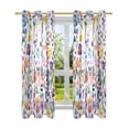 thumbnail image 7 of Yayeee Window Curtains Set of 2 for Living Room Light Filtering 63"x52", Purple Wildflower Pattern, 7 of 7