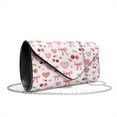 thumbnail image 2 of Xixirimido Evening Clutch Purses for Women Leather Clutch Handbags for Formal Wedding Party Prom Crossbody Shoulder Envelope Bag, Pink Bowknot Cherries Heart, 2 of 7
