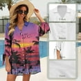 thumbnail image 6 of SCRAWLGOD Beach Women 3/4 Sleeve Cardigan Shirt Palm Tree T Shirt Cardigan for Women Size XS Casual Open Front Cardigan for Women Plus Size Women's Clothing, 6 of 7