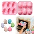 thumbnail image 1 of 3D Easter Egg 6 Cavities Easter Chocolate Silicone Rabbit Egg Tray Non Stick Baking For Easter Chocolate Cakes And Desserts, 1 of 6