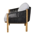 thumbnail image 4 of Olurrisa Outdoor Wood Club Chair, Dark Gray Rope with Gray Cushion, 4 of 8