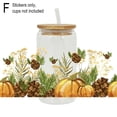 thumbnail image 1 of UV DTF Transfer Sticker for Glass Cups Fall Pumpkin Rub on Transfers Stickers DIY Waterproof Autumn Theme UV DTF Cup Wrap Decals for Crafts and Furniture O4F7, 1 of 9